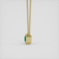 0.69 Ct. Emerald Necklace, 18K Yellow Gold 3
