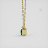 0.82 Ct. Emerald Necklace, 18K Yellow Gold 3