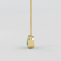 0.69 Ct. Emerald Necklace, 18K Yellow Gold 3