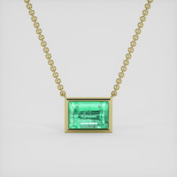 2.49 Ct. Emerald Necklace, 18K Yellow Gold 1