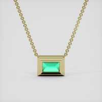 2.49 Ct. Emerald Necklace, 18K Yellow Gold 4