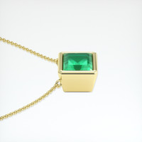 1.68 Ct. Emerald Necklace, 18K Yellow Gold 3