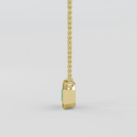 0.35 Ct. Emerald Necklace, 18K Yellow Gold 3