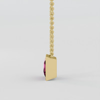 6.06 Ct. Purplish Pink Rhodolite Garnet Necklace, 18K Yellow Gold 3