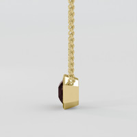 2.57 Ct. Orangish Brown Garnet Necklace, 18K Yellow Gold 3