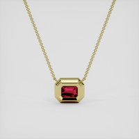 2.00 Ct. Ruby Necklace, 18K Yellow Gold 4