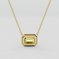 1.10 Ct. Bi Color / Parti Sapphire Necklace, 18K Yellow Gold 4