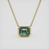 1.12 Ct. Bi Color Sapphire Necklace, 18K Yellow Gold 1