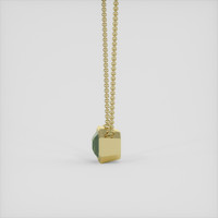 1.55 Ct. Green Sapphire Necklace, 18K Yellow Gold 3