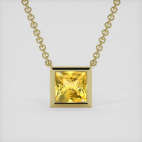 5.03 Ct. Yellow Sapphire Necklace, 18K Yellow Gold 1