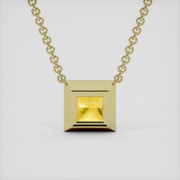 5.03 Ct. Yellow Sapphire Necklace, 18K Yellow Gold 4