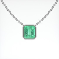2.46 Ct. Emerald Necklace, Platinum 950 1