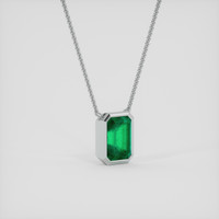1.45 Ct. Emerald Necklace, Platinum 950 2
