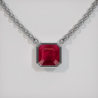 4.21 Ct. Ruby Necklace, Platinum 950 1