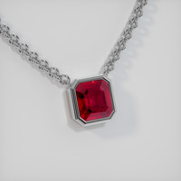 4.21 Ct. Ruby Necklace, Platinum 950 2