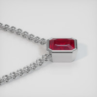 4.21 Ct. Ruby Necklace, Platinum 950 3