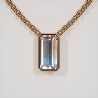 5.90 Ct. Gemstone Necklace, 14K Rose Gold 1