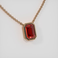 0.66 Ct. Gemstone Necklace, 14K Rose Gold 2