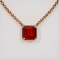 3.01 Ct. Ruby Necklace, 14K Rose Gold 1
