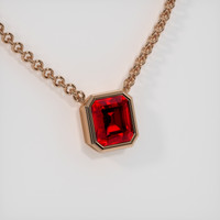 3.01 Ct. Ruby Necklace, 14K Rose Gold 2