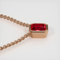 3.01 Ct. Ruby Necklace, 14K Rose Gold 3