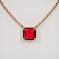 1.22 Ct. Ruby Necklace, 14K Rose Gold 1