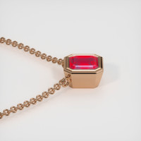 1.22 Ct. Ruby Necklace, 14K Rose Gold 3