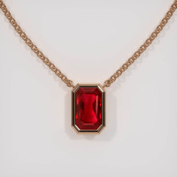 2.01 Ct. Ruby Necklace, 14K Rose Gold 1
