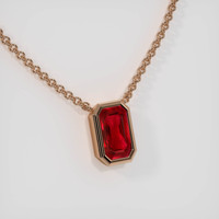 2.01 Ct. Ruby Necklace, 14K Rose Gold 2