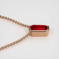2.01 Ct. Ruby Necklace, 14K Rose Gold 3
