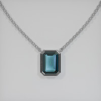 1.08 Ct. Gemstone Necklace, 14K White Gold 1