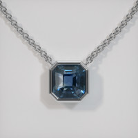 2.04 Ct. Sapphire Necklace, 14K White Gold 1