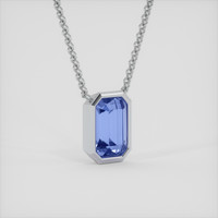 3.04 Ct. Blue Sapphire Necklace, 18K White Gold 2