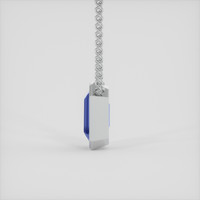 3.04 Ct. Blue Sapphire Necklace, 18K White Gold 3