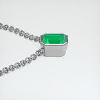 4.73 Ct. Emerald Necklace, 18K White Gold 3