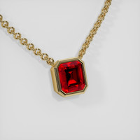 3.01 Ct. Ruby Necklace, 14K Yellow Gold 2