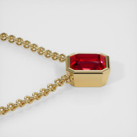 3.01 Ct. Ruby Necklace, 14K Yellow Gold 3
