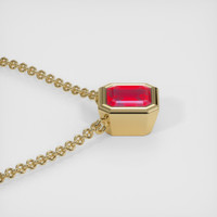 1.22 Ct. Ruby Necklace, 14K Yellow Gold 3
