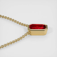 2.01 Ct. Ruby Necklace, 14K Yellow Gold 3