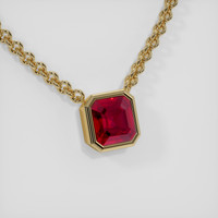 4.21 Ct. Ruby Necklace, 14K Yellow Gold 2