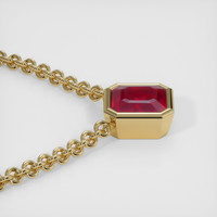 4.21 Ct. Ruby Necklace, 14K Yellow Gold 3