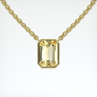 3.17 Ct. Sapphire Necklace, 14K Yellow Gold 1