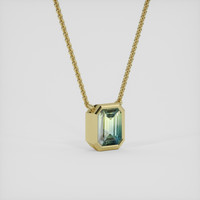 1.06 Ct. Bi Color Sapphire Necklace, 14K Yellow Gold 2