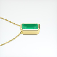 1.32 Ct. Emerald Necklace, 18K Yellow Gold 3