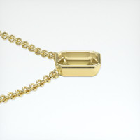 3.17 Ct. Orangish Yellow Sapphire Necklace, 18K Yellow Gold 3