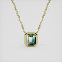1.06 Ct. Bi Color Sapphire Necklace, 18K Yellow Gold 1