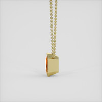 12.24 Ct. Yellowish Orange Sapphire Necklace, 18K Yellow Gold 3