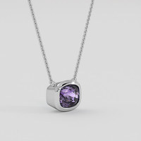 1.65 Ct. Purple Sapphire Necklace, Platinum 950 2