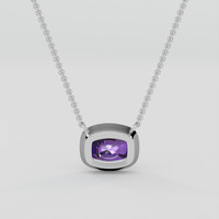 1.65 Ct. Purple Sapphire Necklace, Platinum 950 4