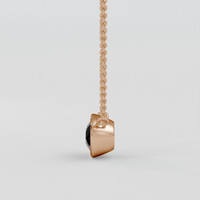 0.96 Ct. Red Garnet Necklace, 14K Rose Gold 3